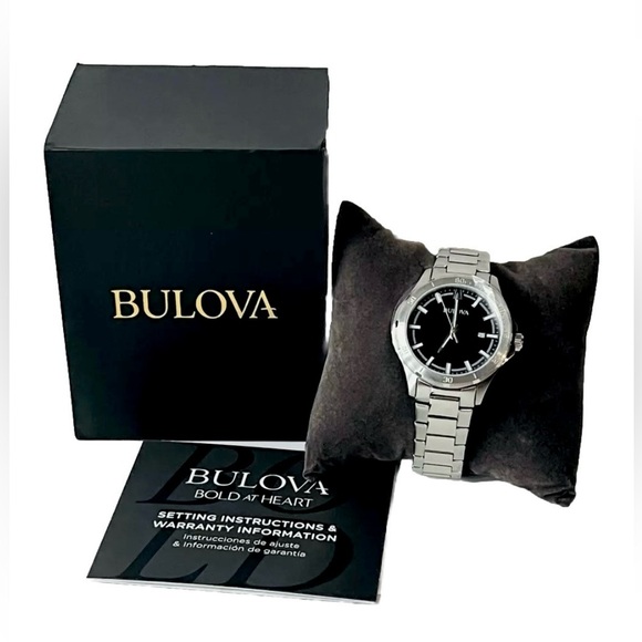 Bulova Men’s Marine Star 96B377 Chronograph Watch Silver-Tone 45mm NWT - Picture 5 of 15